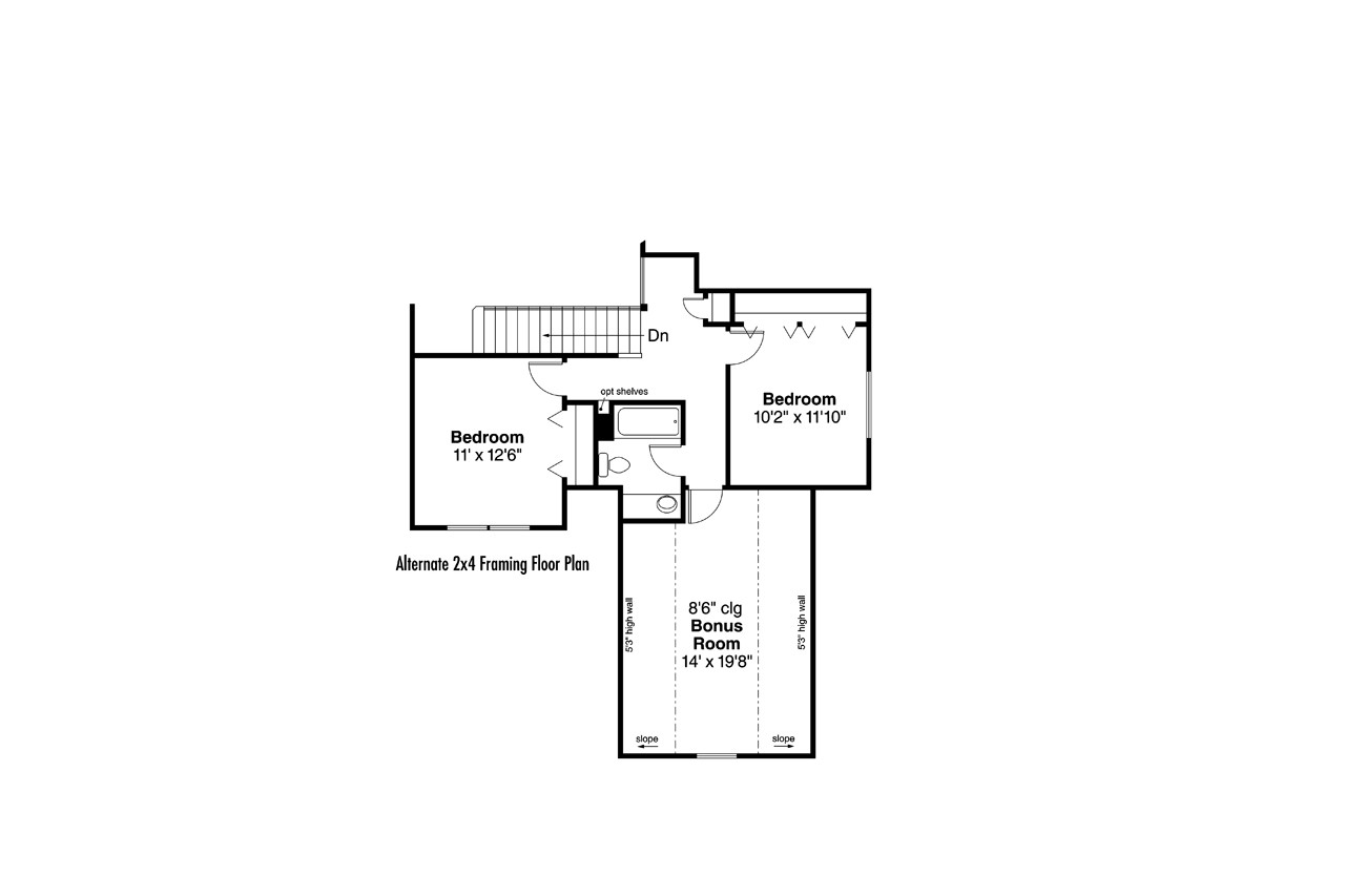 Cottage House Plan - Brookville 45322 - Optional Floor Plan