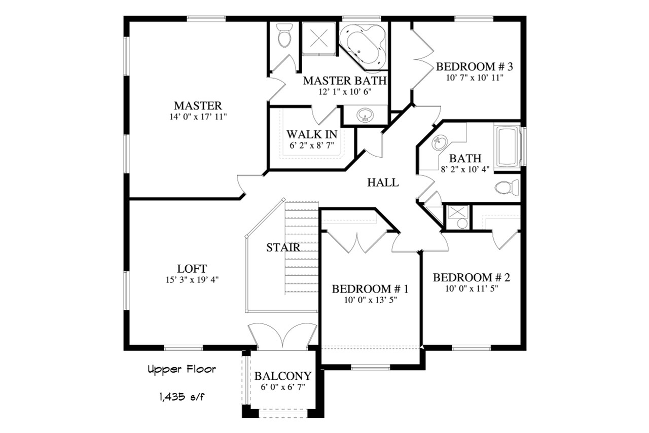 Secondary Image - Traditional House Plan - Andersons 45513 - 2nd Floor Plan