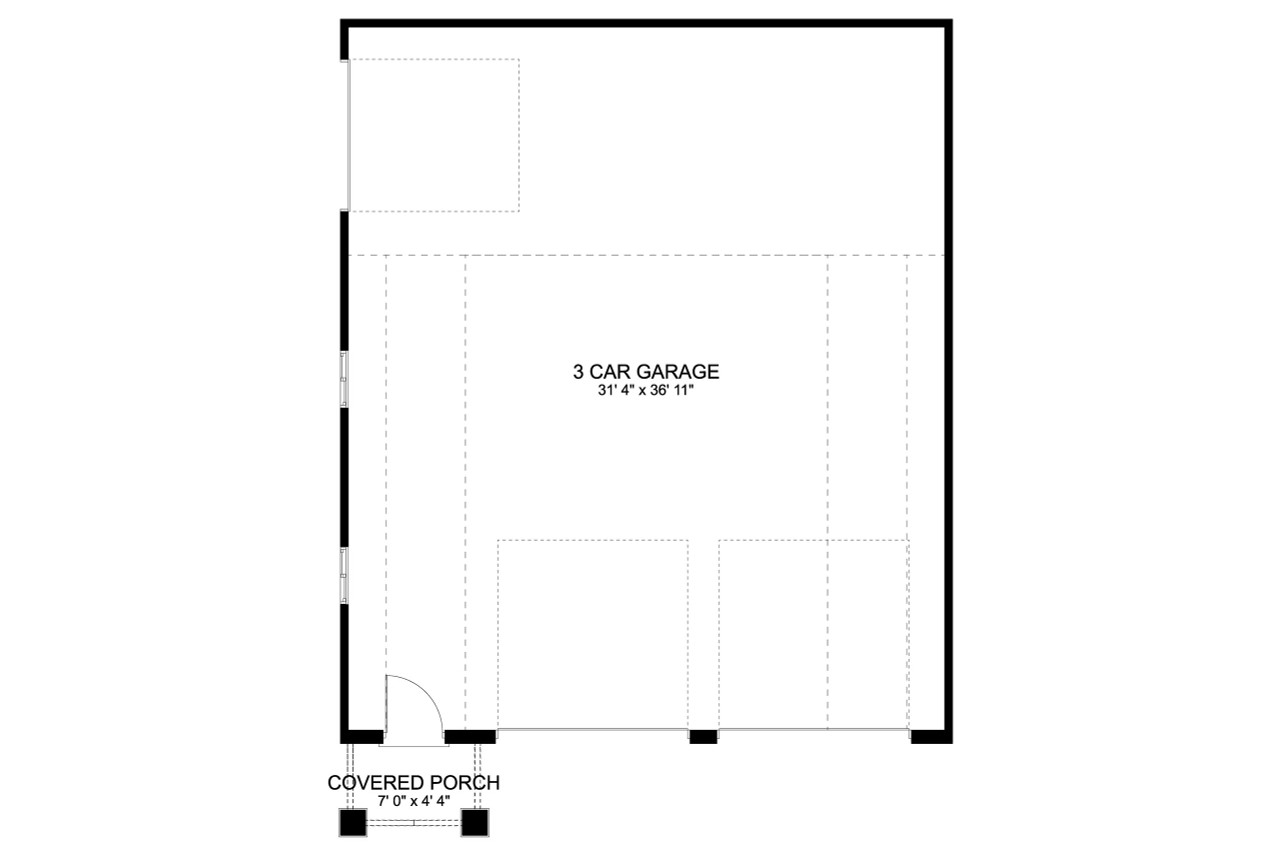 Traditional House Plan - Jaeger 45589 - 1st Floor Plan