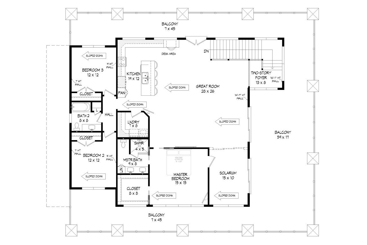 Lodge Style House Plan - Tannenbaum 45661 - 2nd Floor Plan