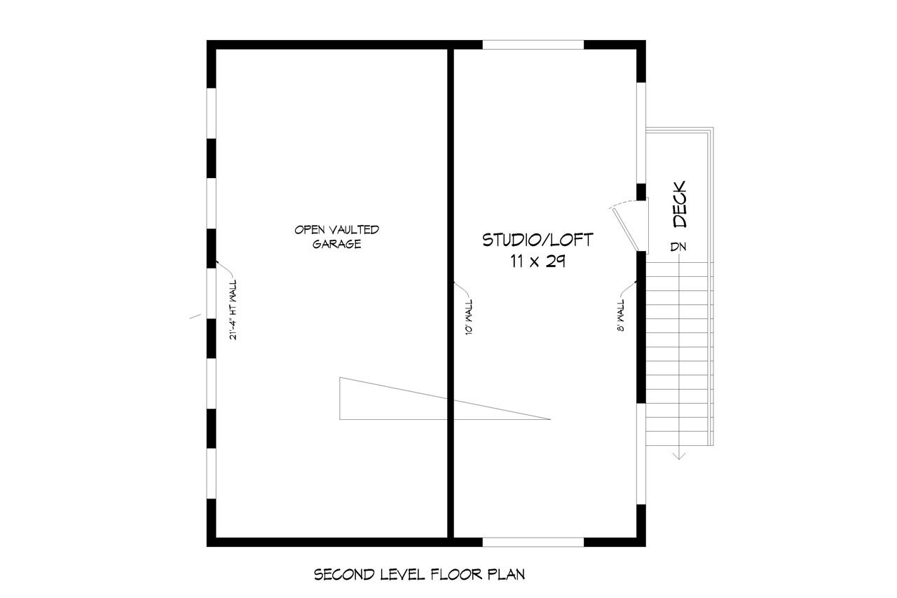 Secondary Image - Contemporary House Plan - 46305 - 2nd Floor Plan