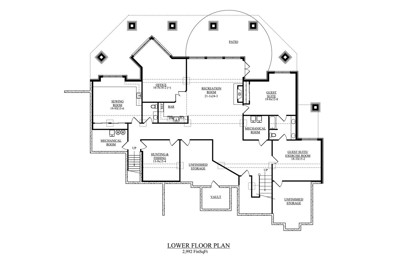 Classic House Plan - Champery 46476 - Basement Floor Plan