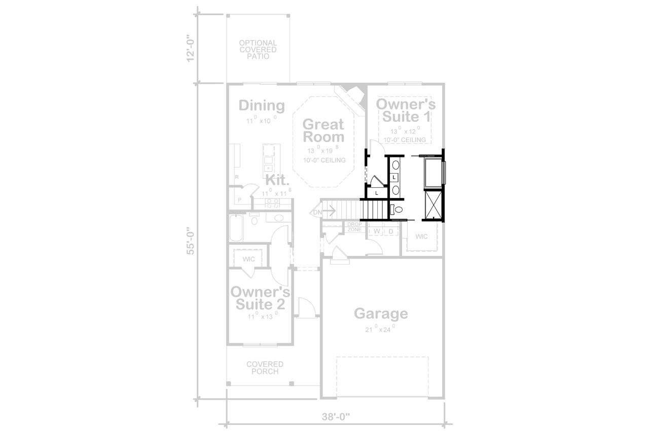 Farmhouse House Plan - Cedar Pointe 46673 - Optional Floor Plan