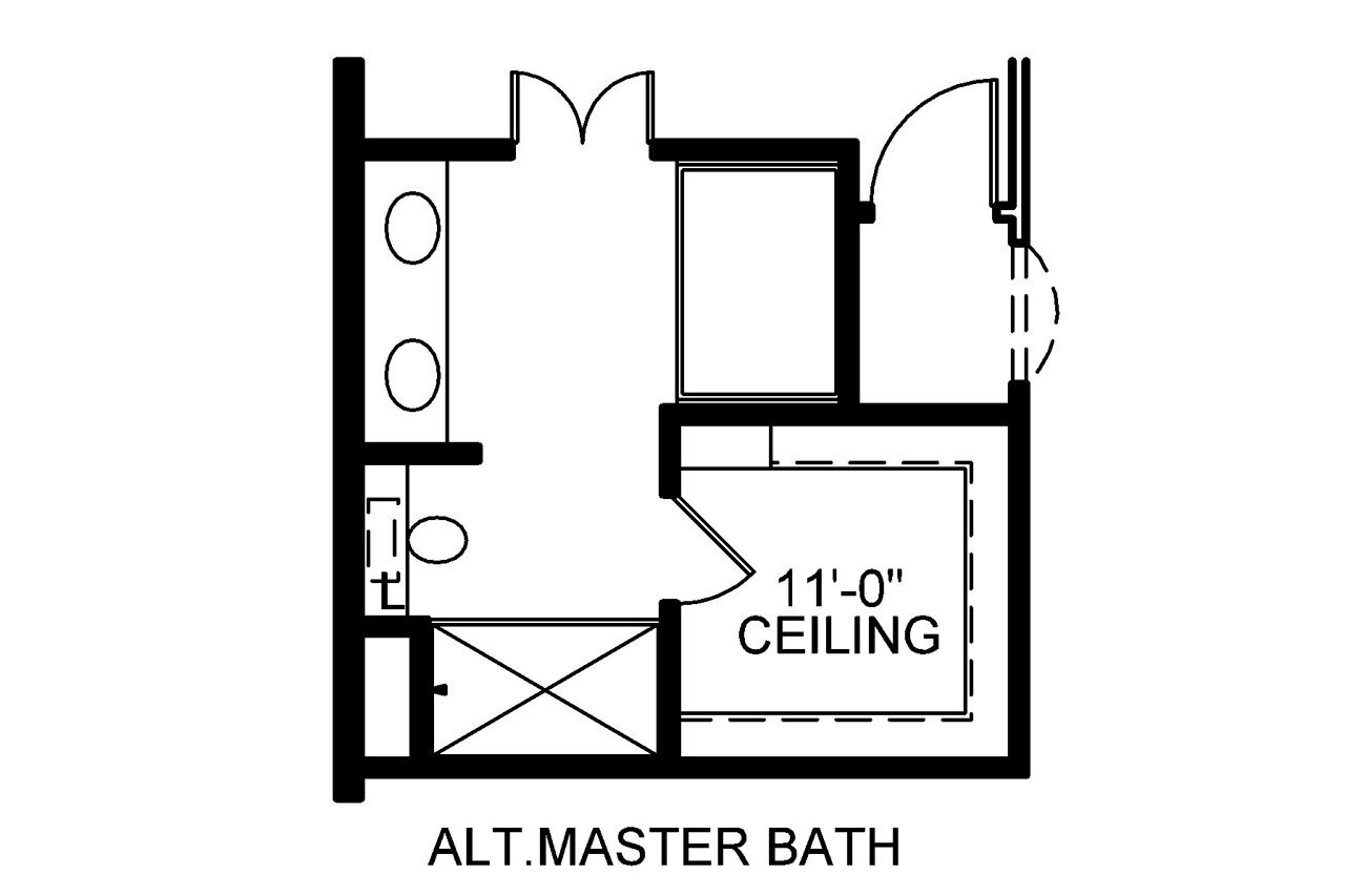 Craftsman House Plan - Honey Creek 46714 - Optional Floor Plan