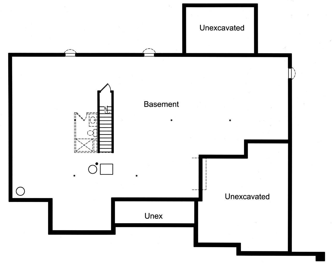 Ranch House Plan - Edgewater 46901 - Basement Floor Plan