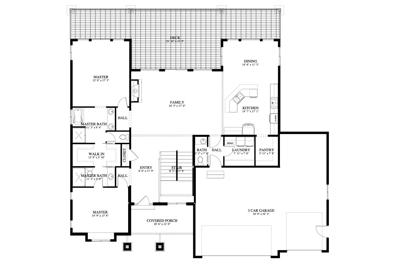 Craftsman House Plan - Palmer 47200 - 1st Floor Plan
