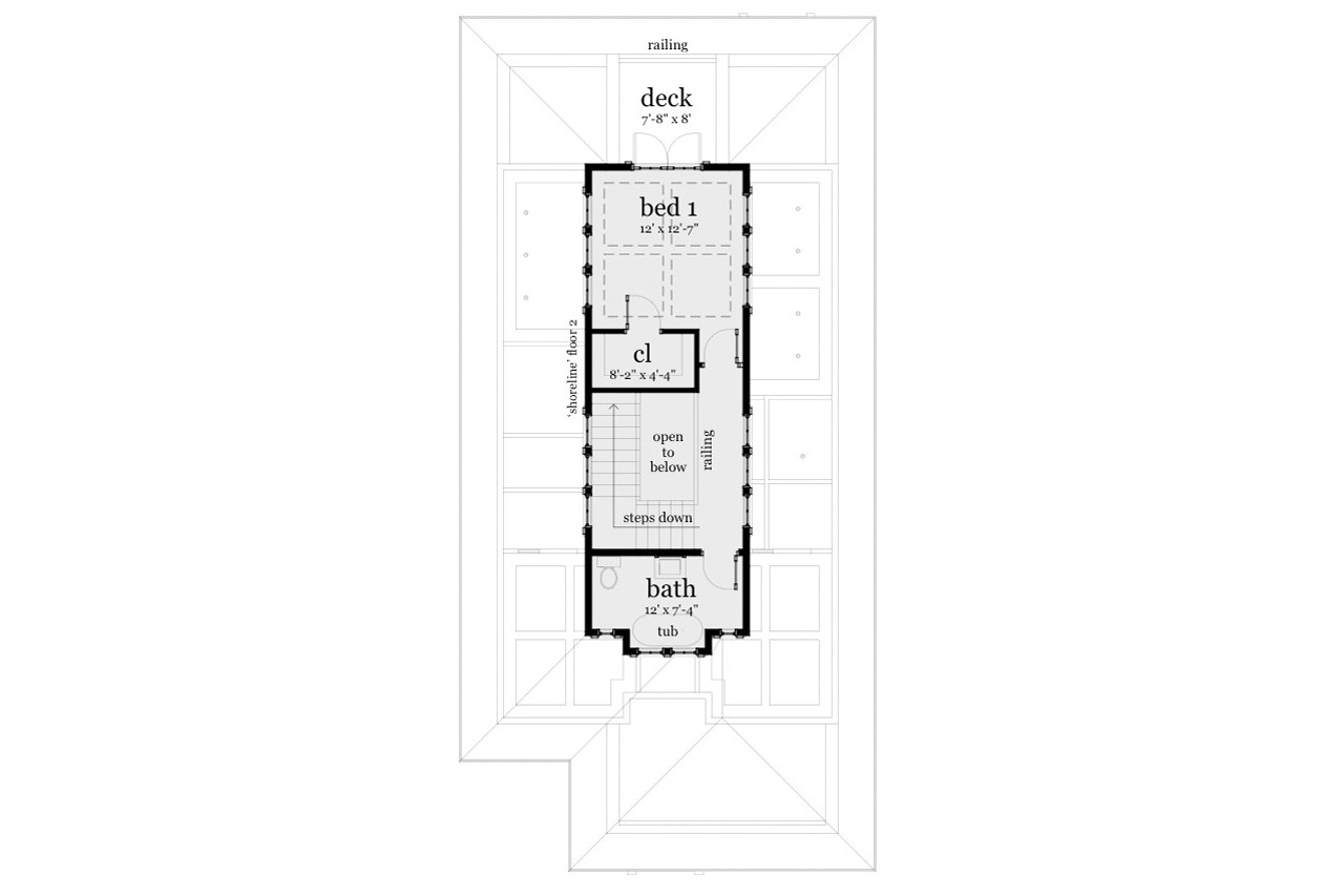 Secondary Image - Craftsman House Plan - Shoreline Art 47358 - 2nd Floor Plan