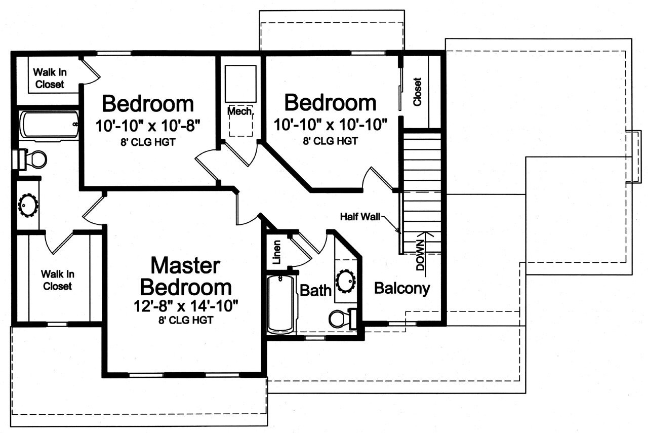 Secondary Image - Traditional House Plan - Lynbrooke 48459 - 2nd Floor Plan