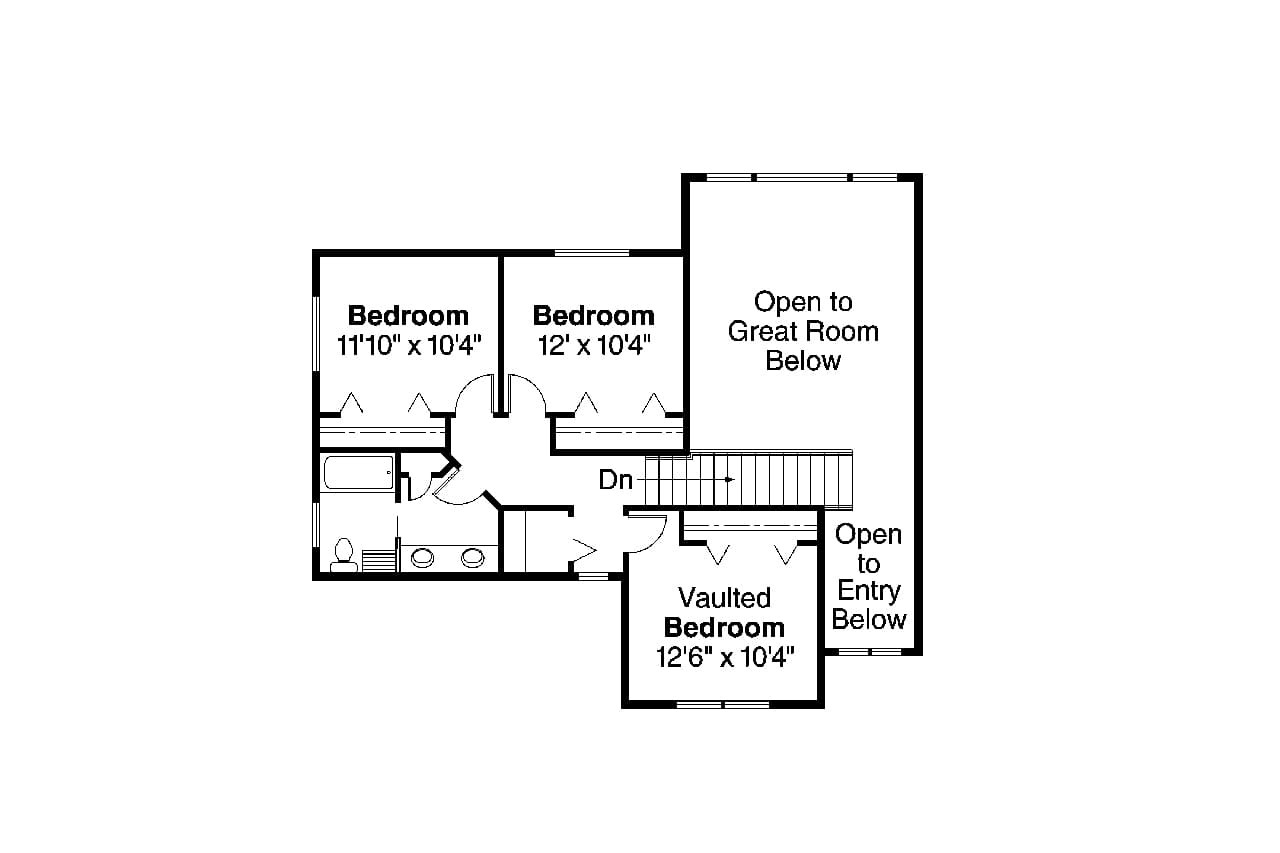 Secondary Image - Craftsman House Plan - Westdale 48642 - 2nd Floor Plan