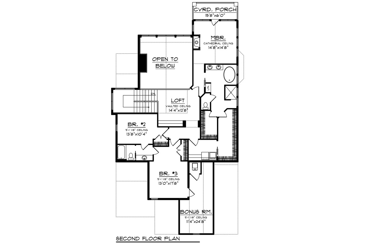 Bungalow House Plan - 48739 - 2nd Floor Plan