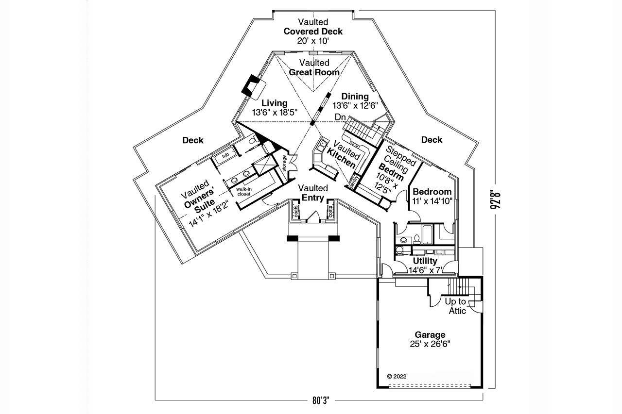 Traditional House Plan - Summerhill 49313 - 1st Floor Plan