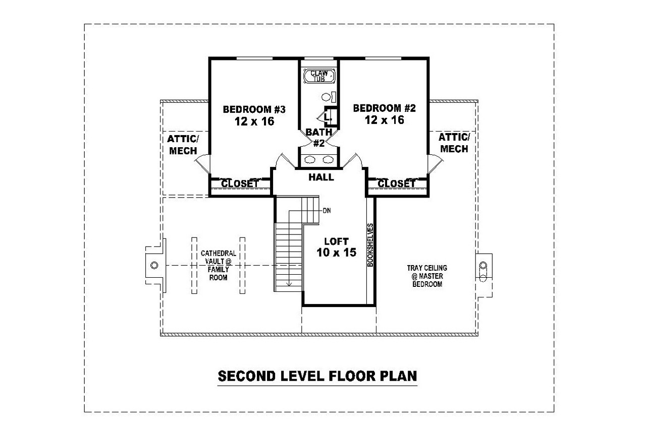 Secondary Image - Country House Plan - 49538 - 2nd Floor Plan