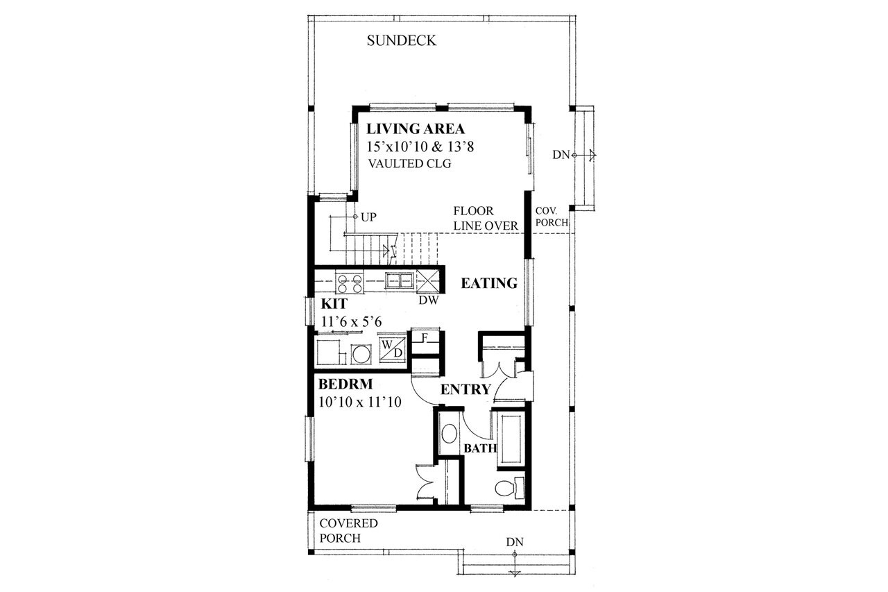A-Frame House Plan - 50123 - 1st Floor Plan