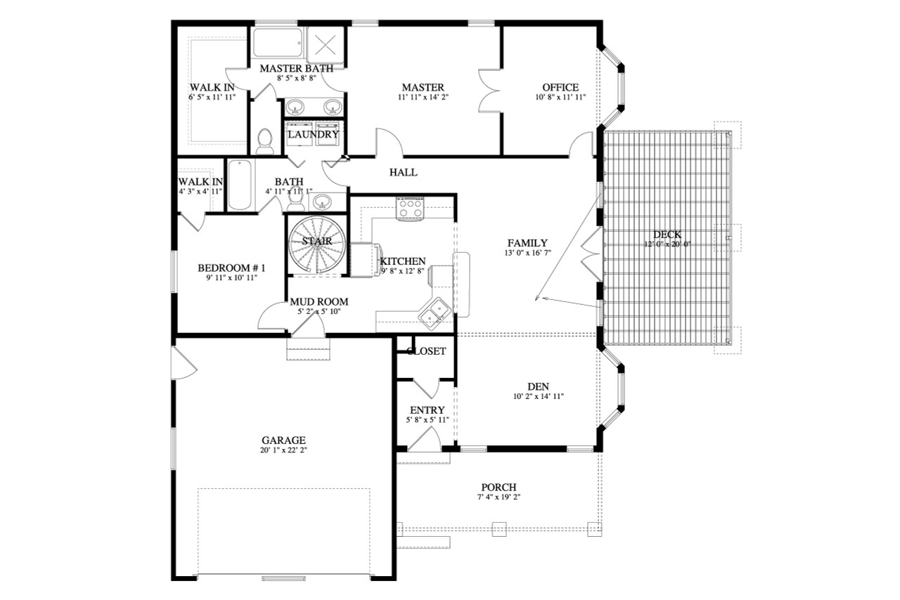 Cottage House Plan - Sylva 50379 - 1st Floor Plan