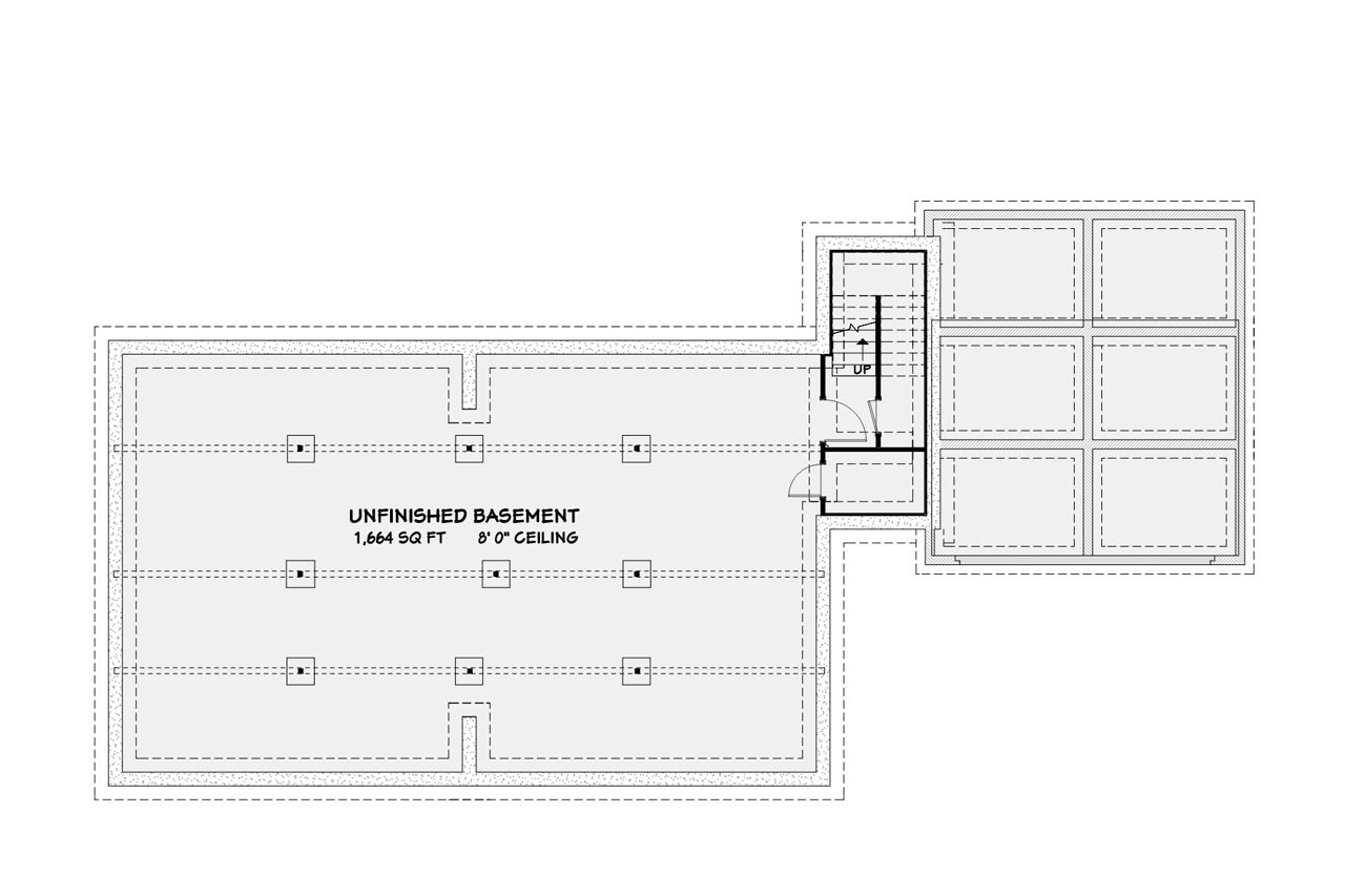 Farmhouse House Plan - 50776 - Basement Floor Plan