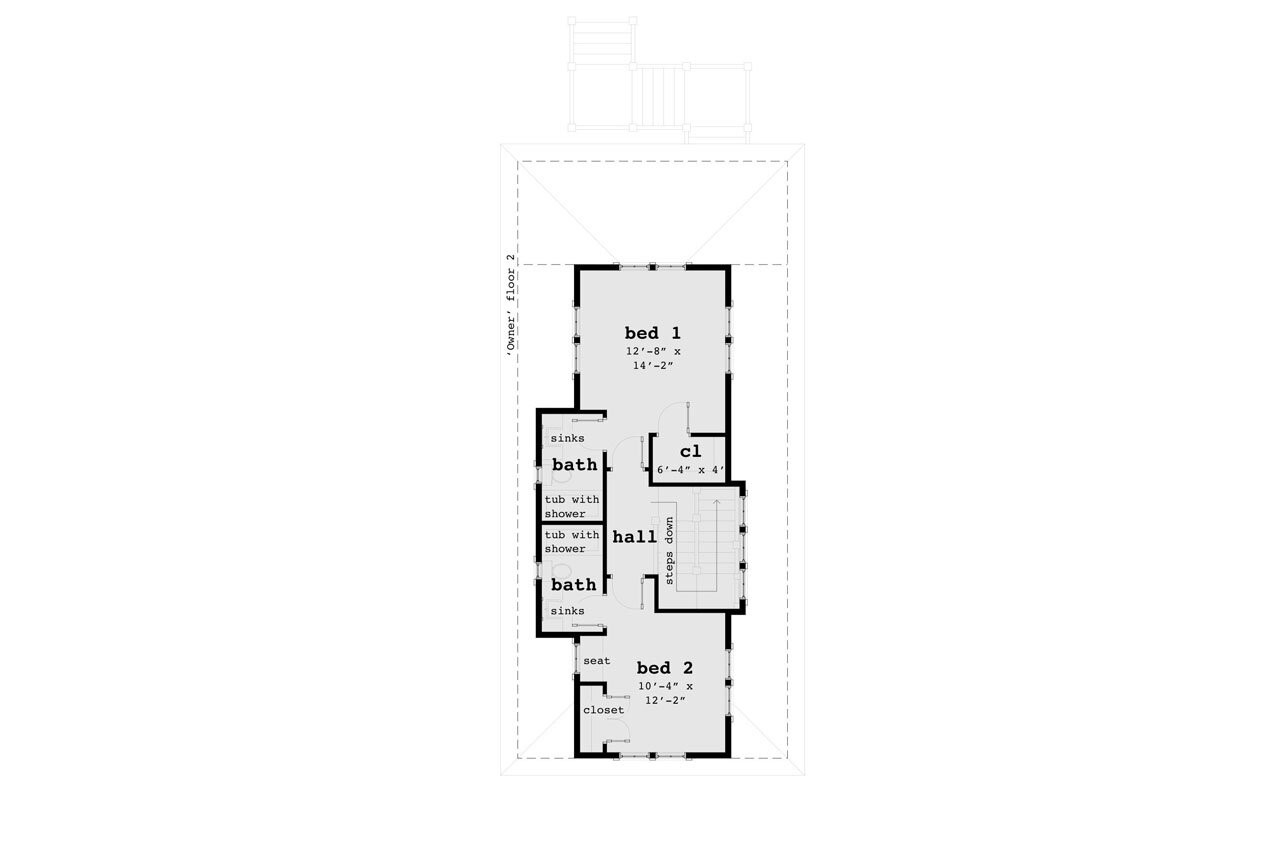 Cape Cod House Plan - Owner 50880 - 2nd Floor Plan