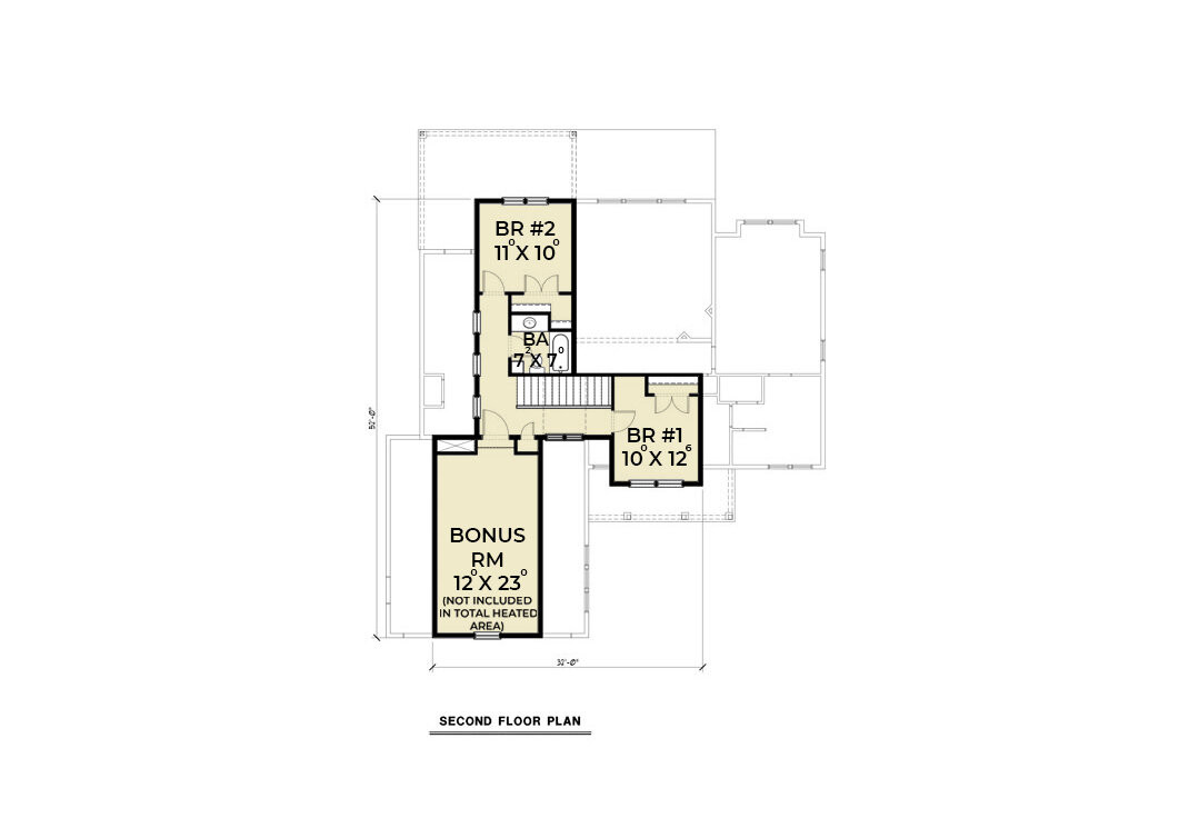 Farmhouse House Plan - 50973 - 2nd Floor Plan