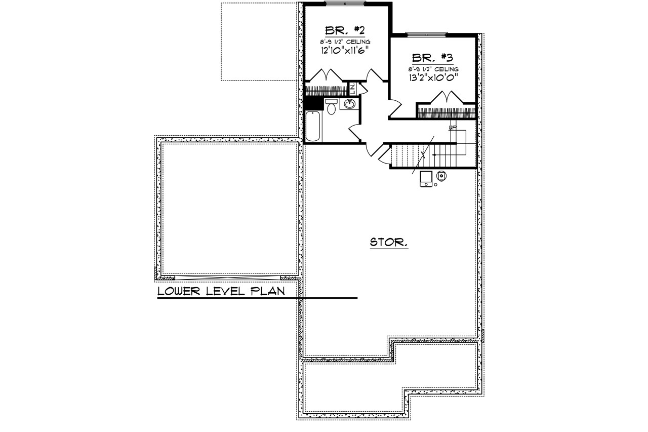 Secondary Image - Craftsman House Plan - 51364 - Basement Floor Plan
