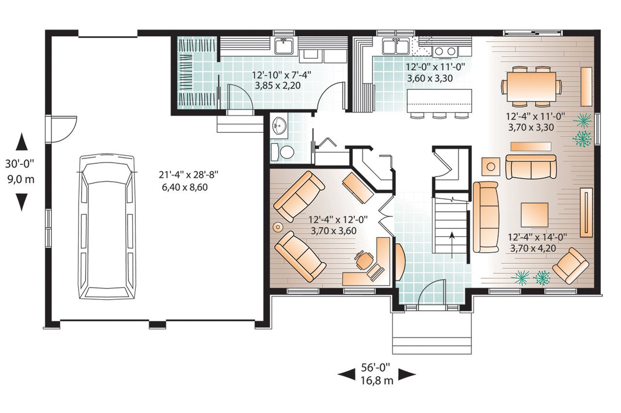 Traditional House Plan - Ellington 2 52035 - 1st Floor Plan