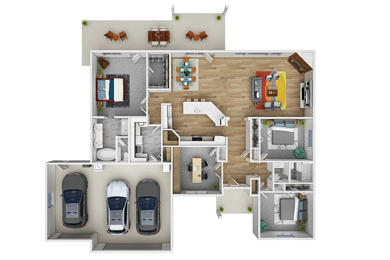 Traditional House Plan - Springwood 52828 - 1st Floor Plan