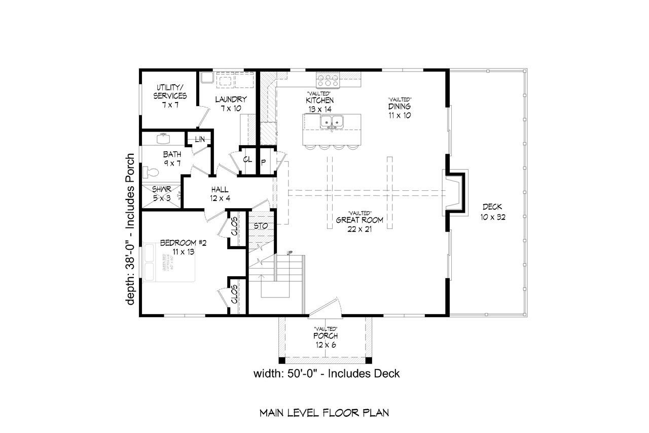 Craftsman House Plan - Easy Street 53584 - 1st Floor Plan