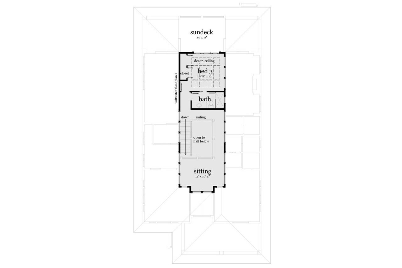 Secondary Image - Cape Cod House Plan - Salt Water 53856 - 2nd Floor Plan