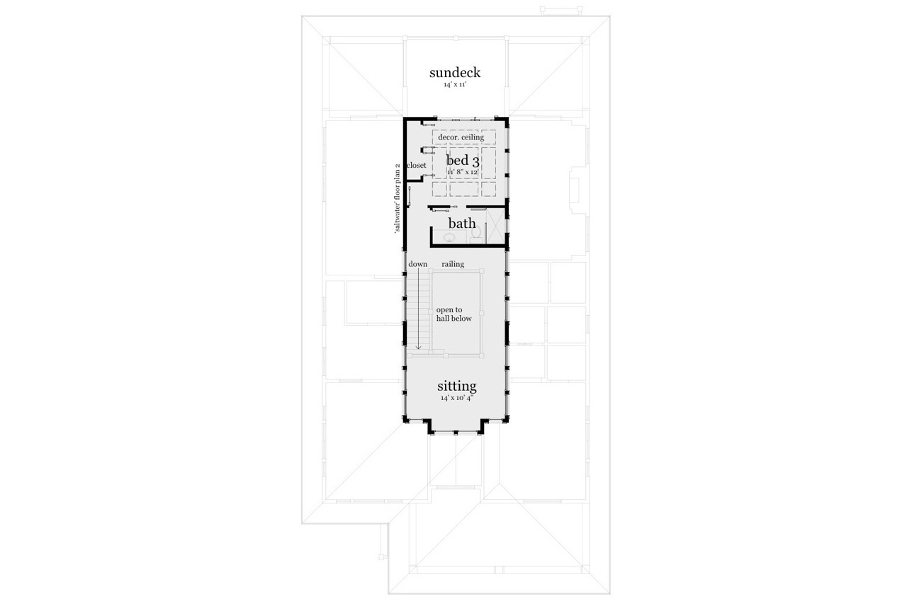Secondary Image - Cape Cod House Plan - Salt Water 53856 - 2nd Floor Plan