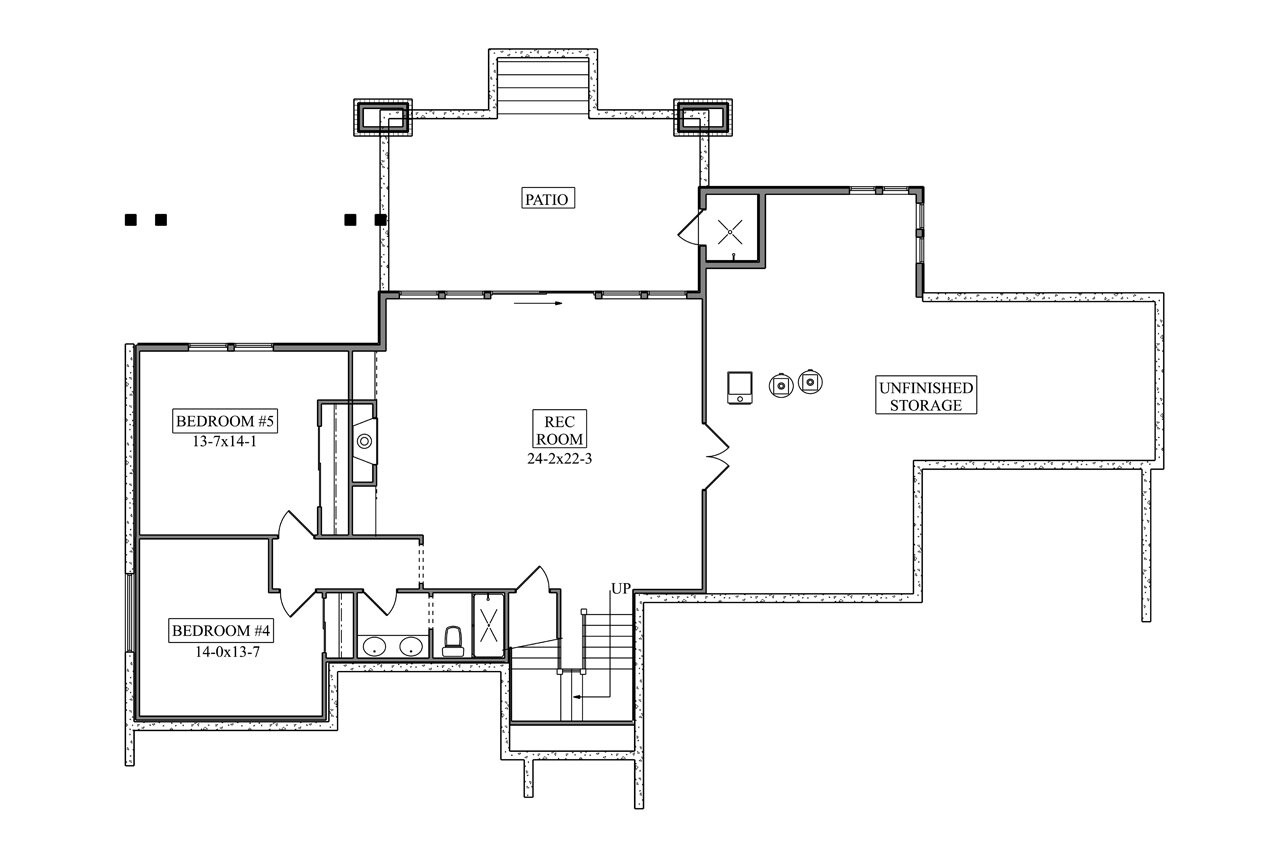 Cape Cod House Plan - Gladewater 53977 - Basement Floor Plan