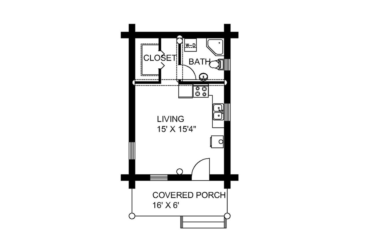 A-Frame House Plan - 54083 - 1st Floor Plan