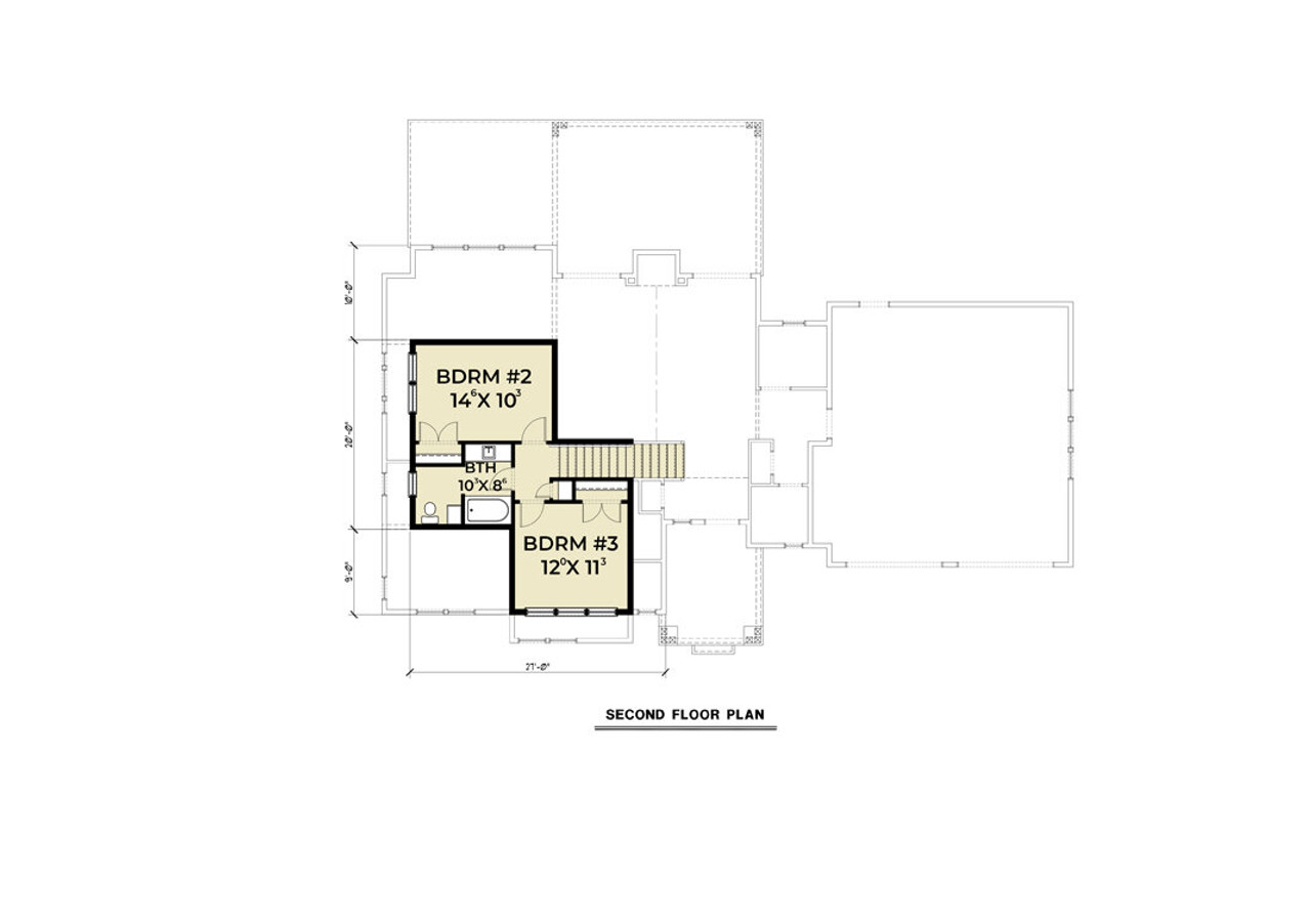 Craftsman House Plan - 54293 - 2nd Floor Plan