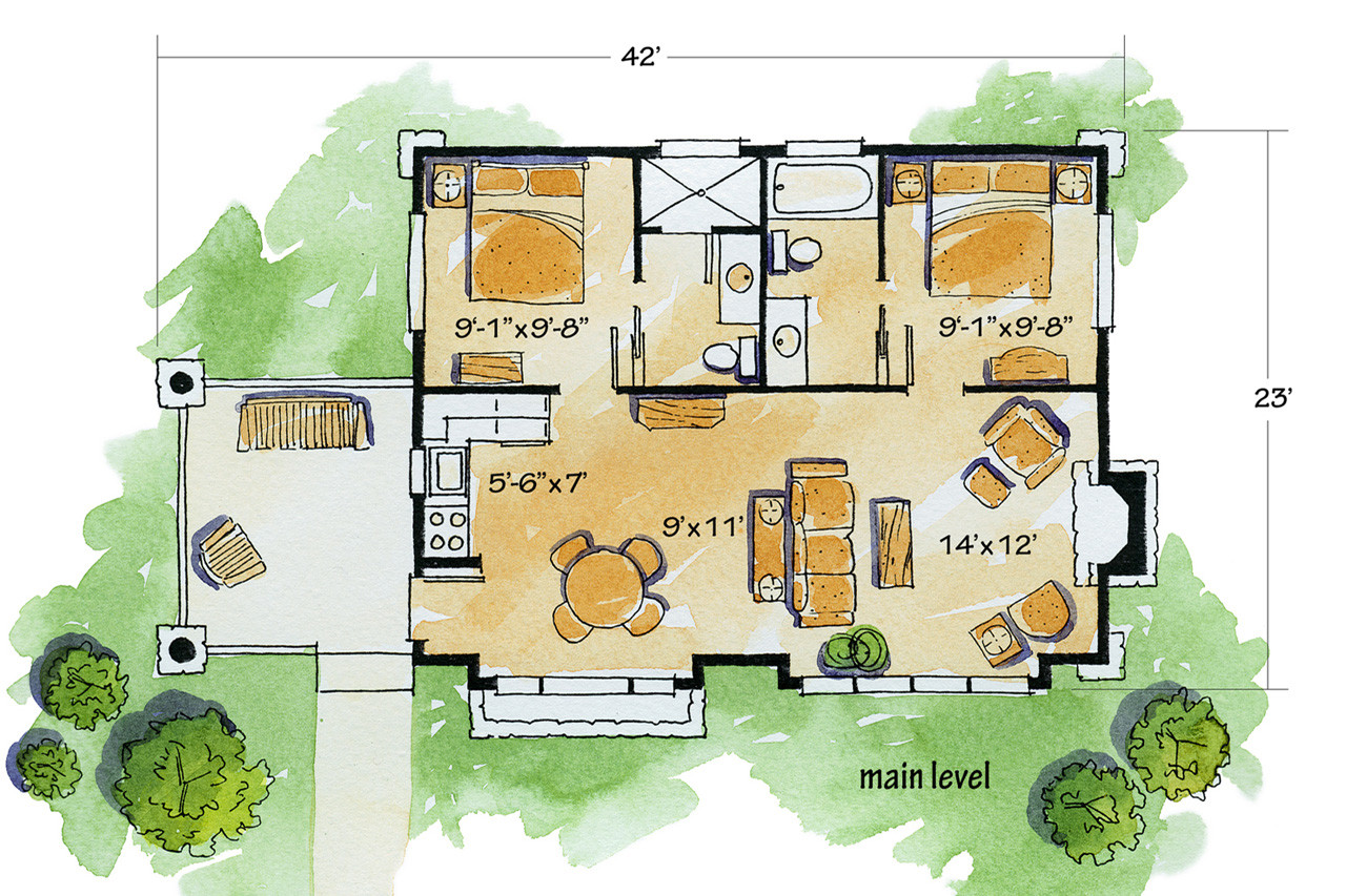 Lodge Style House Plan - Cub Creek 54439 - 1st Floor Plan