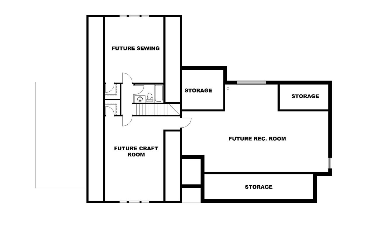 Secondary Image - Traditional House Plan - 54848 - 2nd Floor Plan