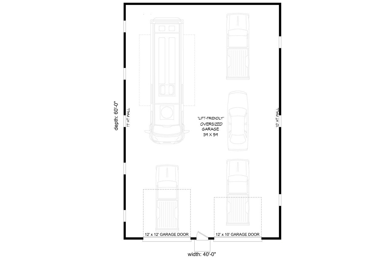 Modern House Plan - 55115 - 1st Floor Plan