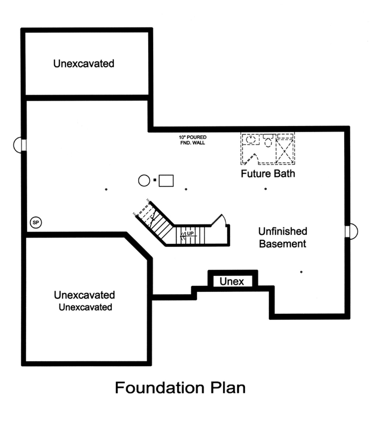 European House Plan - The Lanoire 55185 - Basement Floor Plan