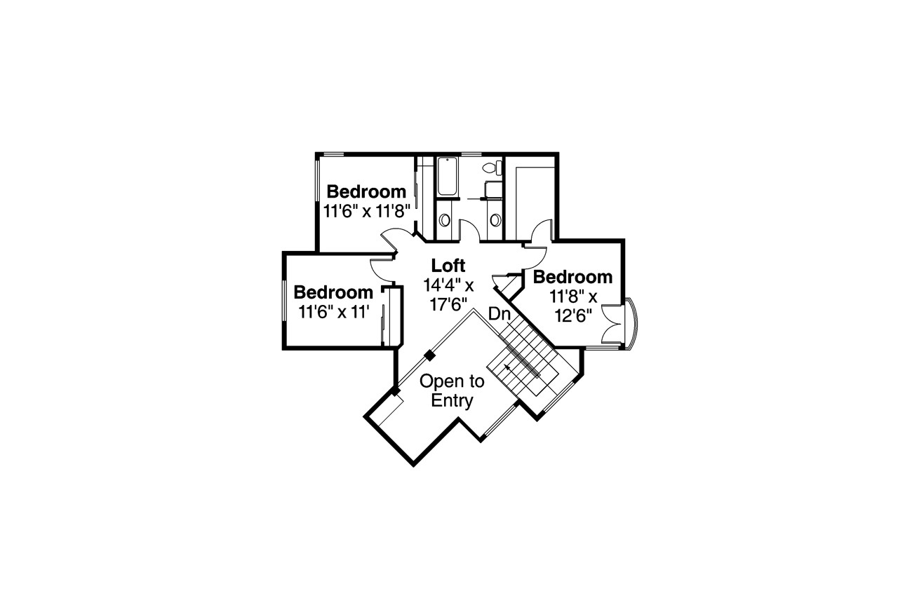 Secondary Image - Mediterranean House Plan - Pasadena 55414 - 2nd Floor Plan