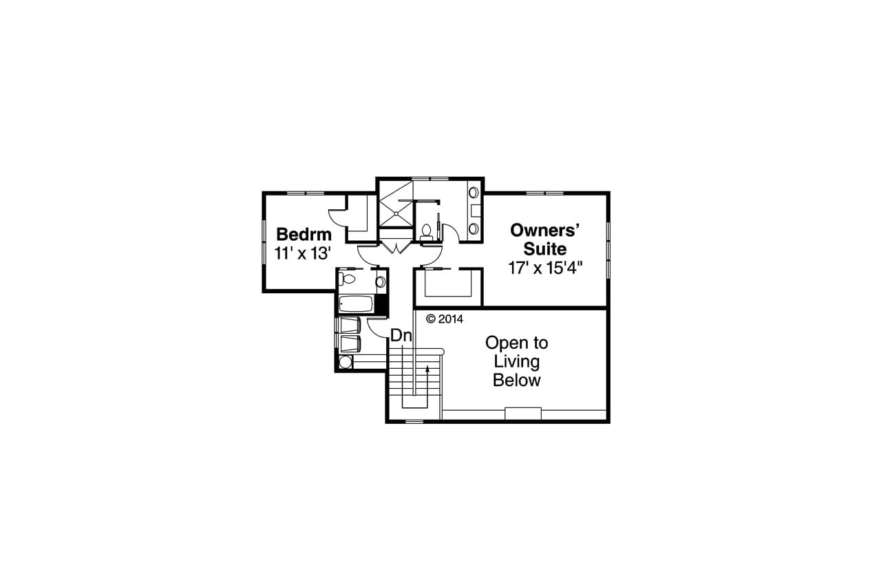 Secondary Image - Country House Plan - Carthage 55792 - 2nd Floor Plan