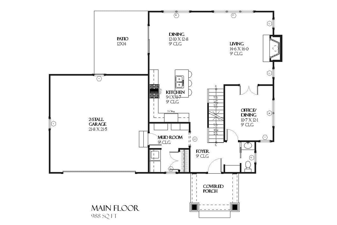 Traditional House Plan - Quest 56032 - 1st Floor Plan