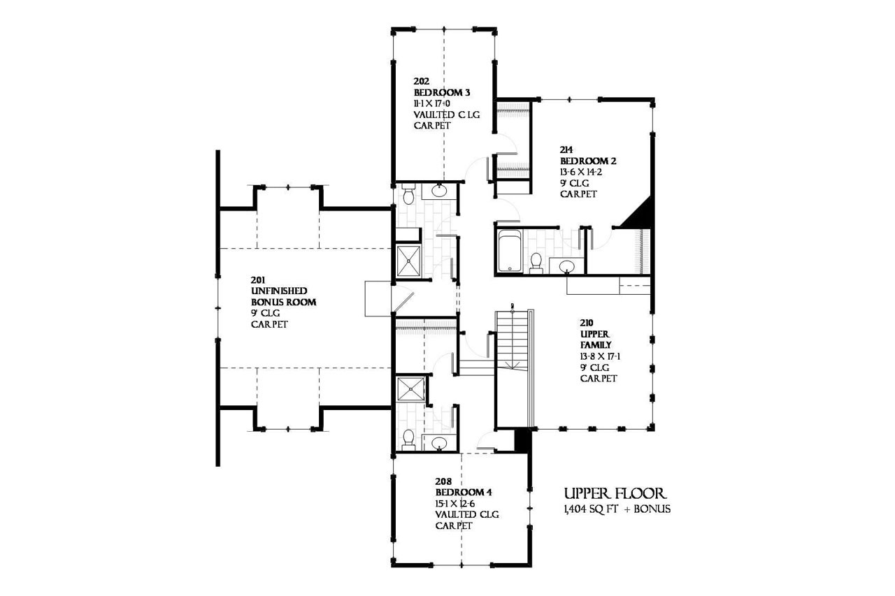 Secondary Image - Cape Cod House Plan - Northbridge 56680 - 2nd Floor Plan