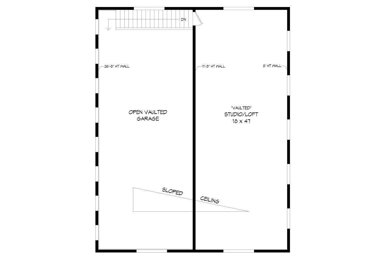 Secondary Image - Contemporary House Plan - King River 56863 - 2nd Floor Plan