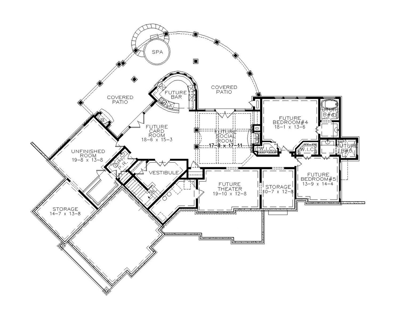 Craftsman House Plan - Amicalola Cottage 56886 - Basement Floor Plan