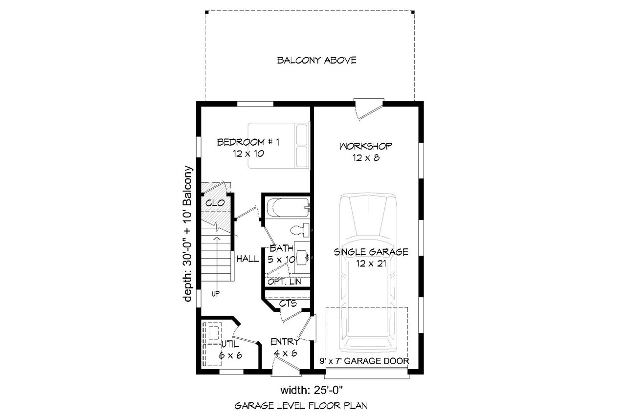 Contemporary House Plan - Penton Place 56977 - 1st Floor Plan