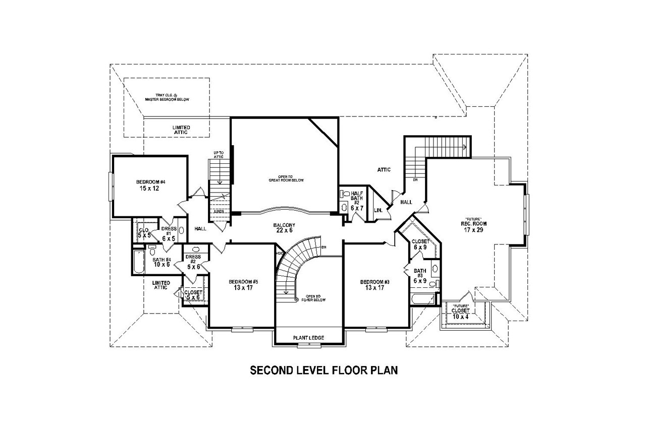 Secondary Image - European House Plan - 57038 - 2nd Floor Plan