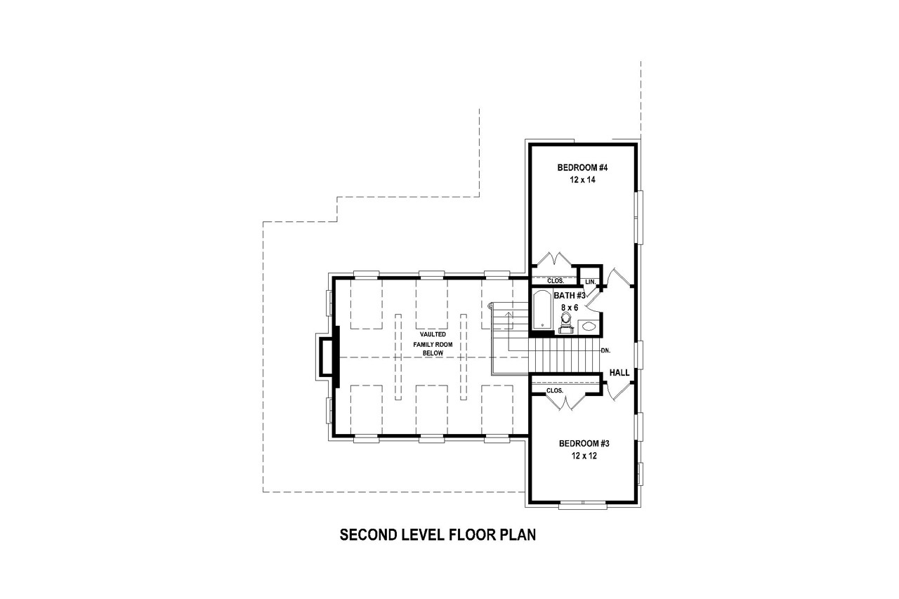 Secondary Image - Country House Plan - 57064 - 2nd Floor Plan