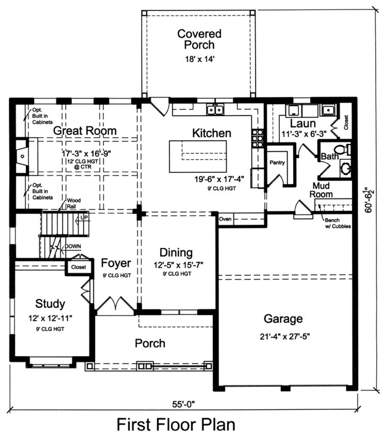 Traditional House Plan - The Westgate 57262 - 1st Floor Plan