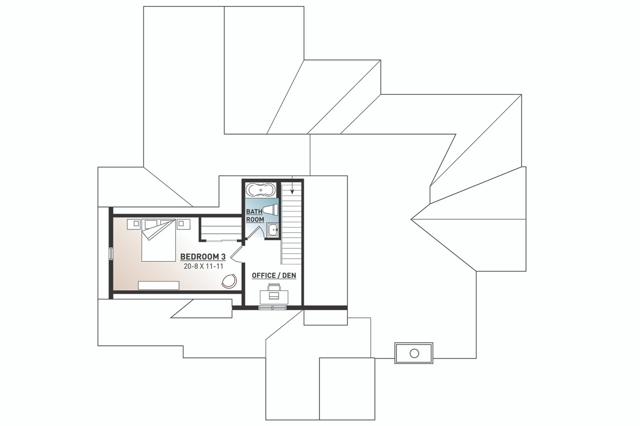 Cottage House Plan - Ashton 57756 - 2nd Floor Plan