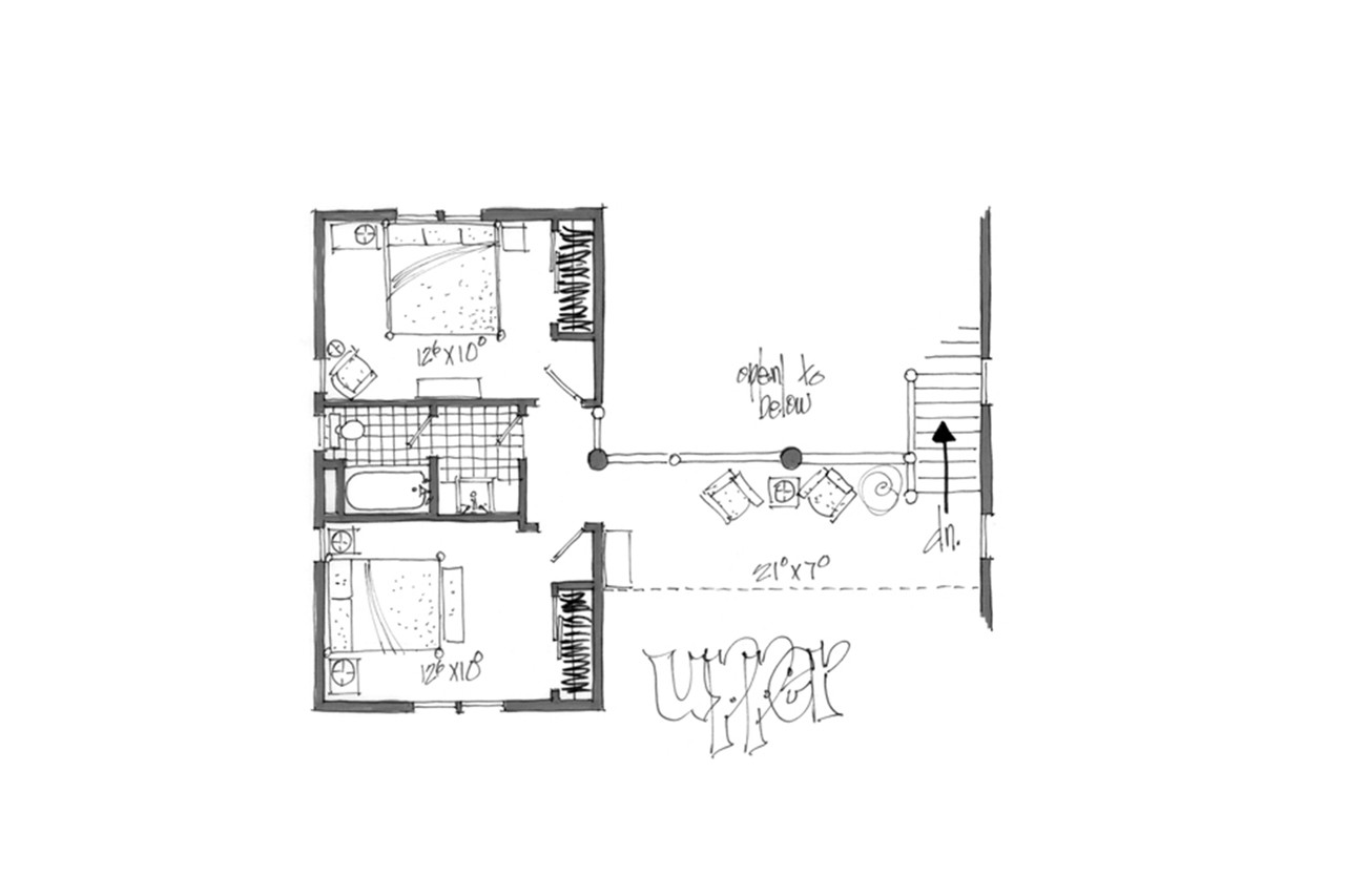 Secondary Image - Lodge Style House Plan - Keystone 58431 - 2nd Floor Plan