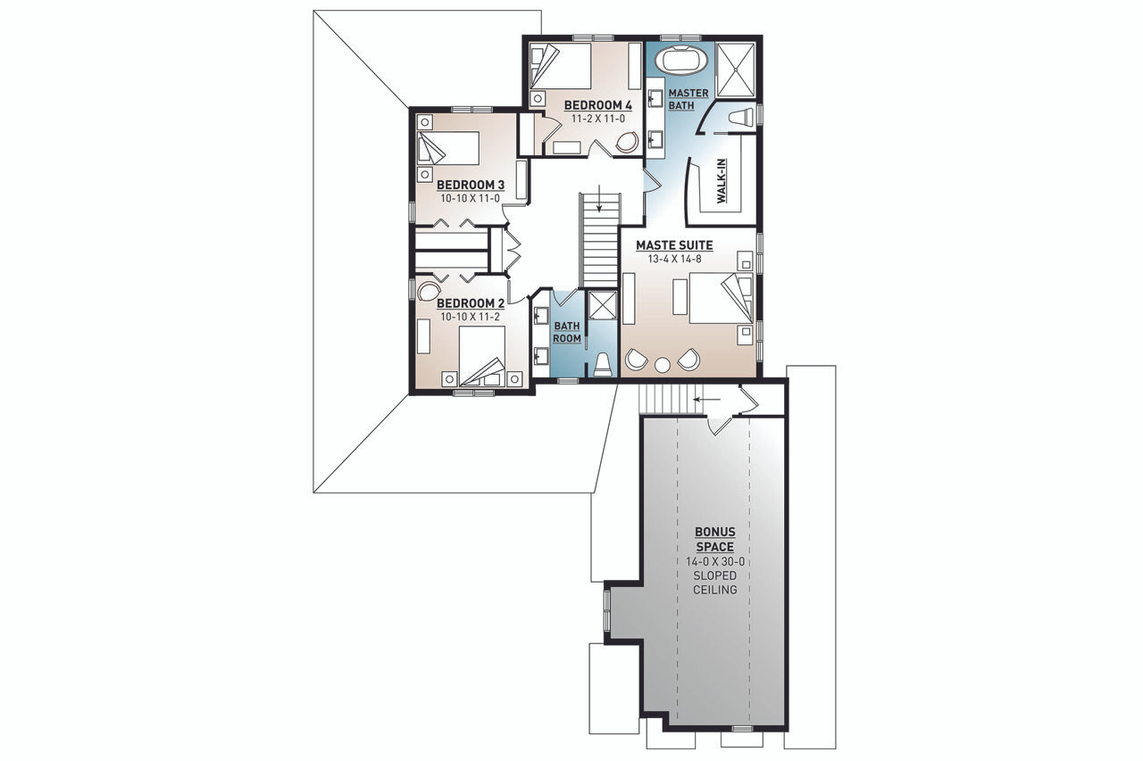 Secondary Image - Country House Plan - Turningdale 58508 - 2nd Floor Plan