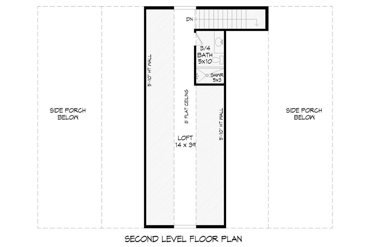 Secondary Image - Farmhouse House Plan - 58529 - 2nd Floor Plan