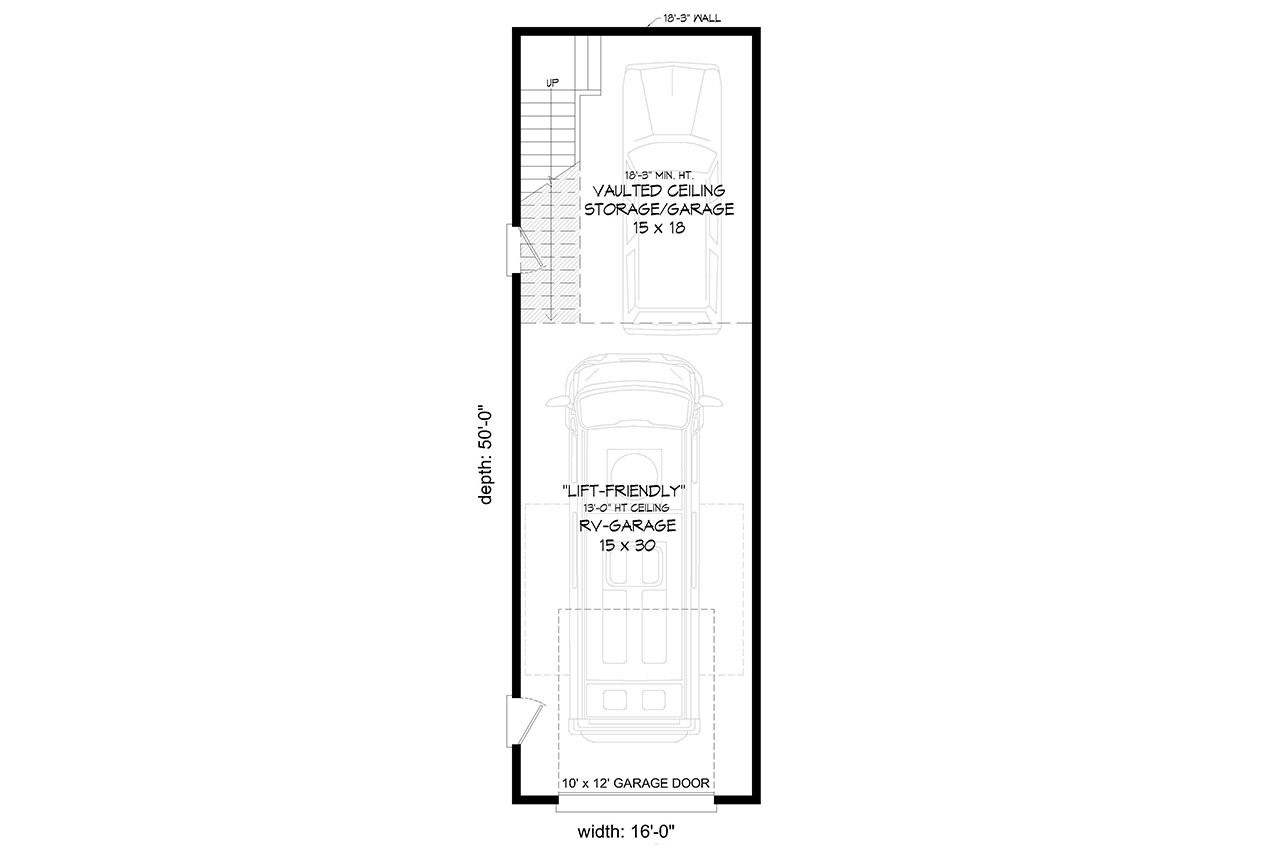 Contemporary House Plan - Woodland 58916 - 1st Floor Plan