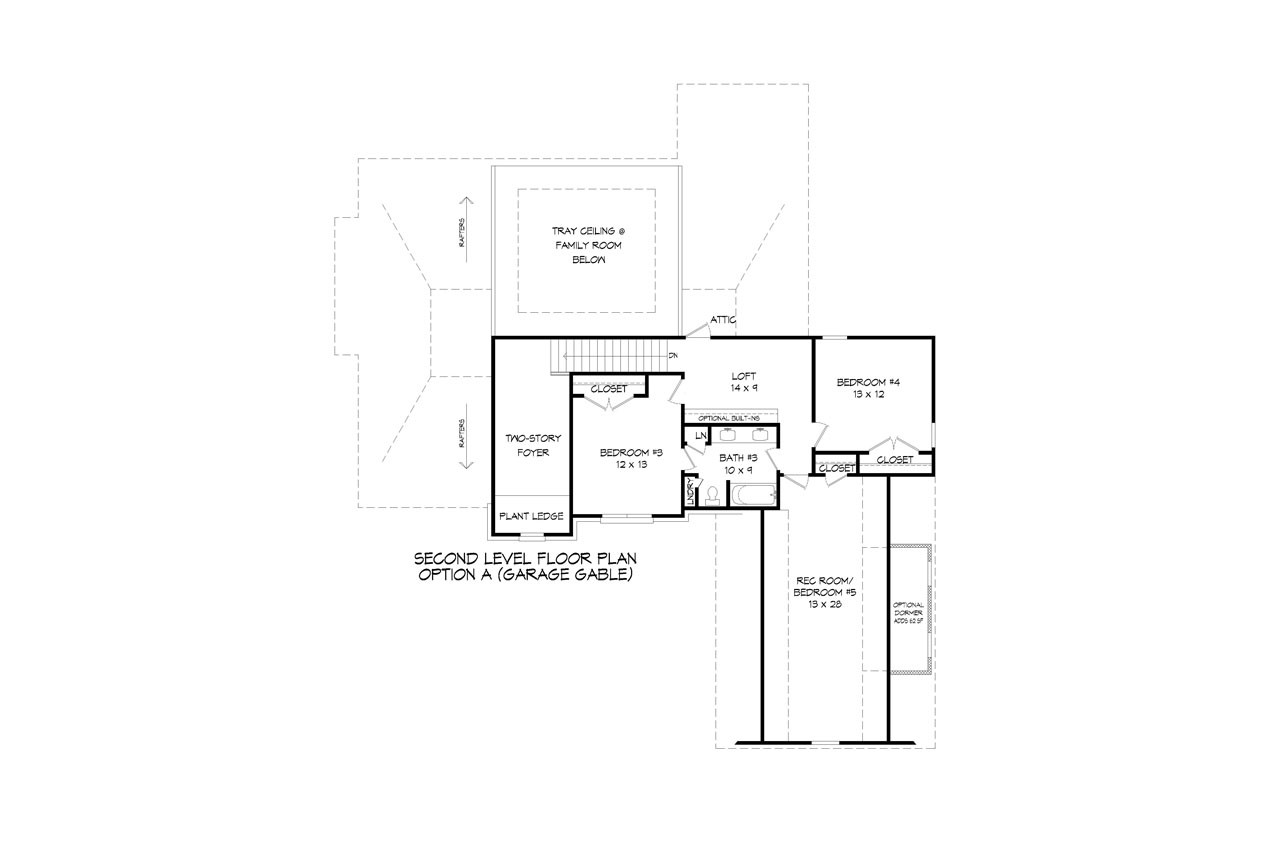 Secondary Image - European House Plan - Bailey 59116 - 2nd Floor Plan